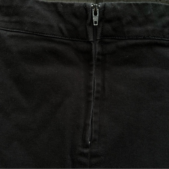 Y2K Lucky 13 Pencil Skirt Floral Skull Womens Medium Black With Slit Emo 2000s - Picture 5 of 9